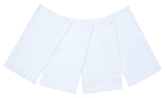 guardanapos 100% algodão 20" x 20" conjunto de 4 branco brilhante 