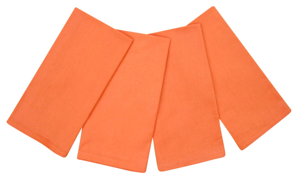 100% Cotton Napkins 20" x 20" Set of 4 Orange
