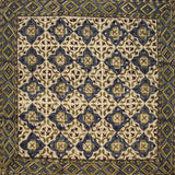 Servilleta de mesa de algodón con estampado de bloques marroquíes, 18.0 x 18.0 in, azul índigo 