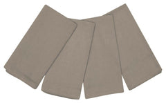 servilletas 100% algodón, 20.0 x 20.0 in, juego de 4, color gris tawny 