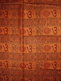 Om Symbol Shawl Wrap Buddhism Viscose 27 x 70 Amber 