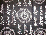 Hey Ram Om Neck Scarf Shawl Buddhism 32 x 76 Black