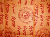 Hey Ram Om Neck Scarf Shawl Buddhism 32 x 76 Saffron 