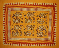 Wende-Kissenbezug aus Baumwolle mit Veggie-Dye-Blockdruck, 71,1 x 61 cm, mehrfarbig