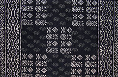Katoenen kussensloop Veggie Dye Block Print 30 x 20 inch Basic Zwart 
