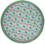 Runde Baumwolltischdecke mit Blumenmuster, 182,9 cm, mehrfarbig