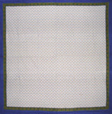 Toalha de mesa quadrada de algodão com estampa Buti 70" x 70" azul