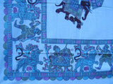 Tribesman Tapestry Bomullsvägghängande 90" x 60" Blå 