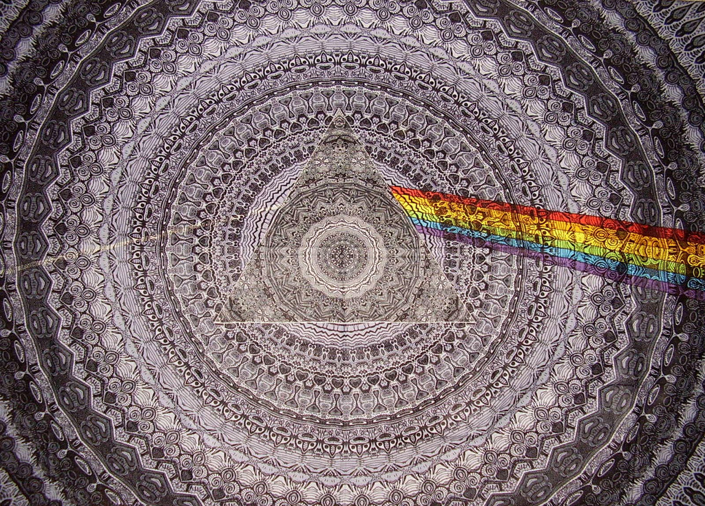 Pink Floyd Dark Side of the Moon 3-D zidni viseći 90" x 60" jednostruki crni