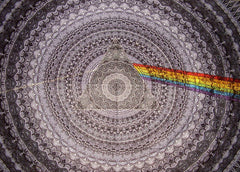Pink Floyd Dark Side of the Moon แขวนผนัง 3 มิติ 90" x 60" สีดำเดี่ยว