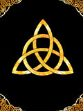 Celtic Trinity Knot gobelin, vastag pamut, 96" x 86" nyakkendő festék borostyán